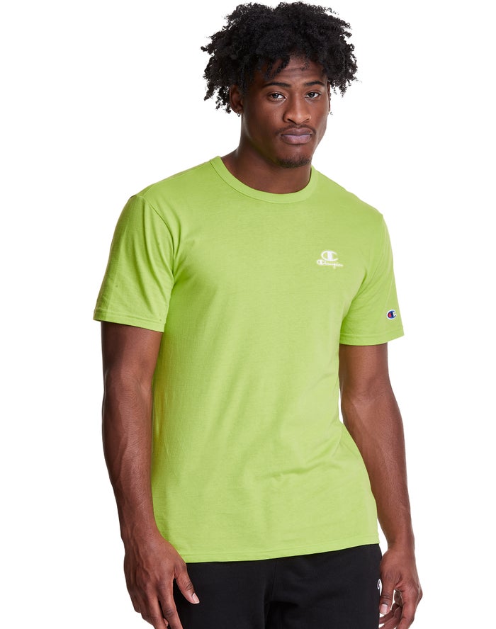 Champion T-Shirt Heren - Groen - Lightweight C Logo Applique ( 103679-MPV )